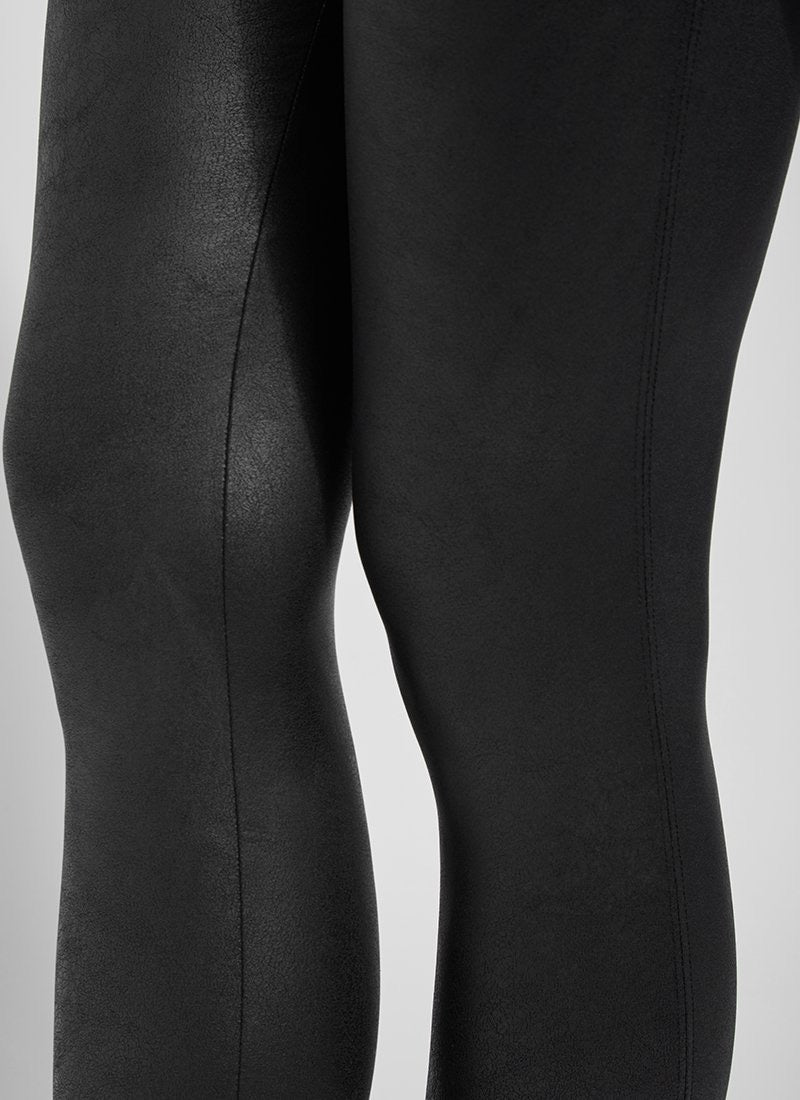 Lysse New York Foil Vegan Leather Leggings  - Black