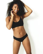 Stripe & Stare Black Plain Knicker