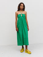 Idano Viviano Embroidered Dress - Green
