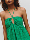 Idano Viviano Embroidered Dress - Green