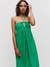 Idano Viviano Embroidered Dress - Green