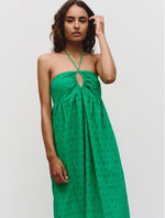 Idano Viviano Embroidered Dress - Green