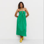 Idano Viviano Embroidered Dress - Green