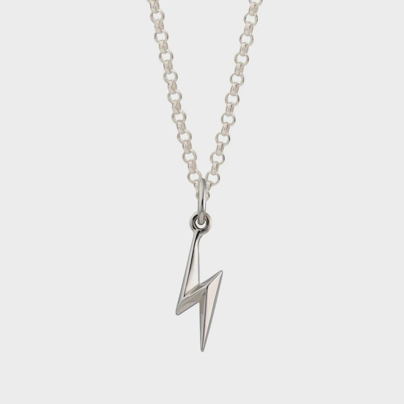 Scream Pretty Lightning Bolt Necklace - Sterling Silver - Standard Chain Length