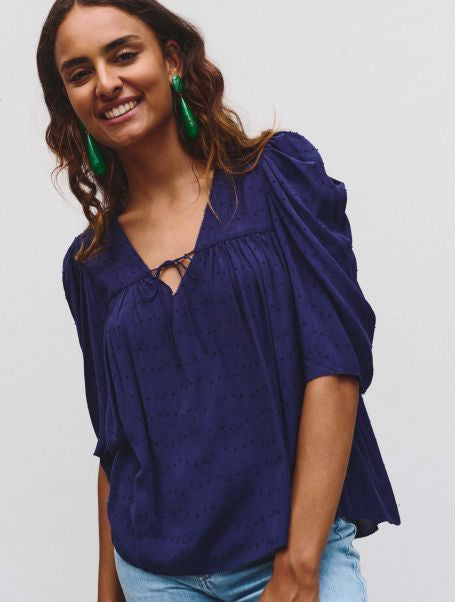 Idano Oliver Top - Navy