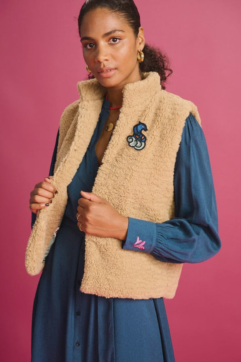 Pom Amsterdam Gilet - Smokey Brown