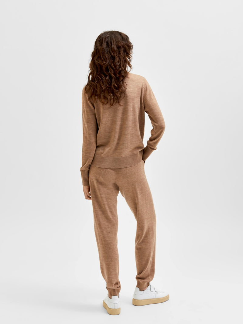 Selected Femme Sandra Knitted Trouser - Camel