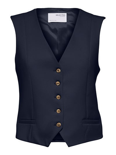Selected Femme Rita Waistcoat - Sapphire