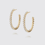 Caroline Svedbom Siri Large Earrings Gold - Crystal