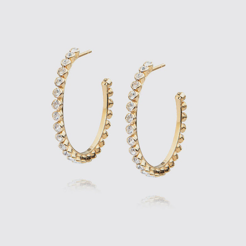 Caroline Svedbom Siri Large Earrings Gold - Crystal