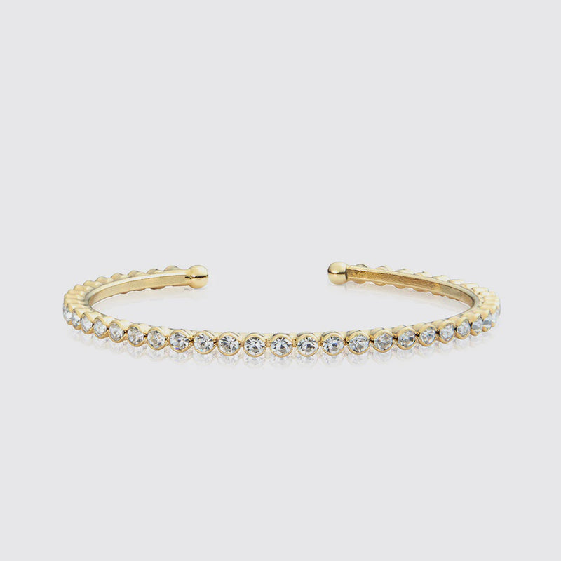 Caroline Svedbom Siri Bangle Gold - Crystal