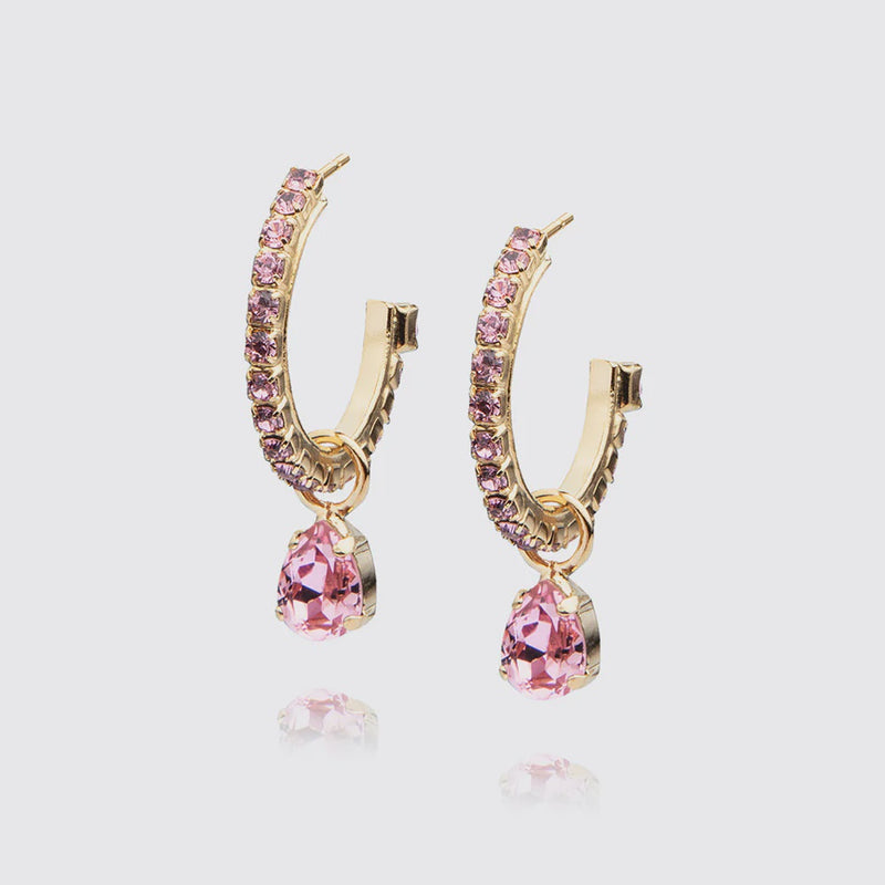 Caroline Svedbom Tracy Loop Earrings Gold - Light Rose